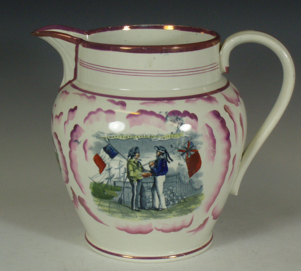 Masonic Interest A 19th century Sunderland lustre jug
