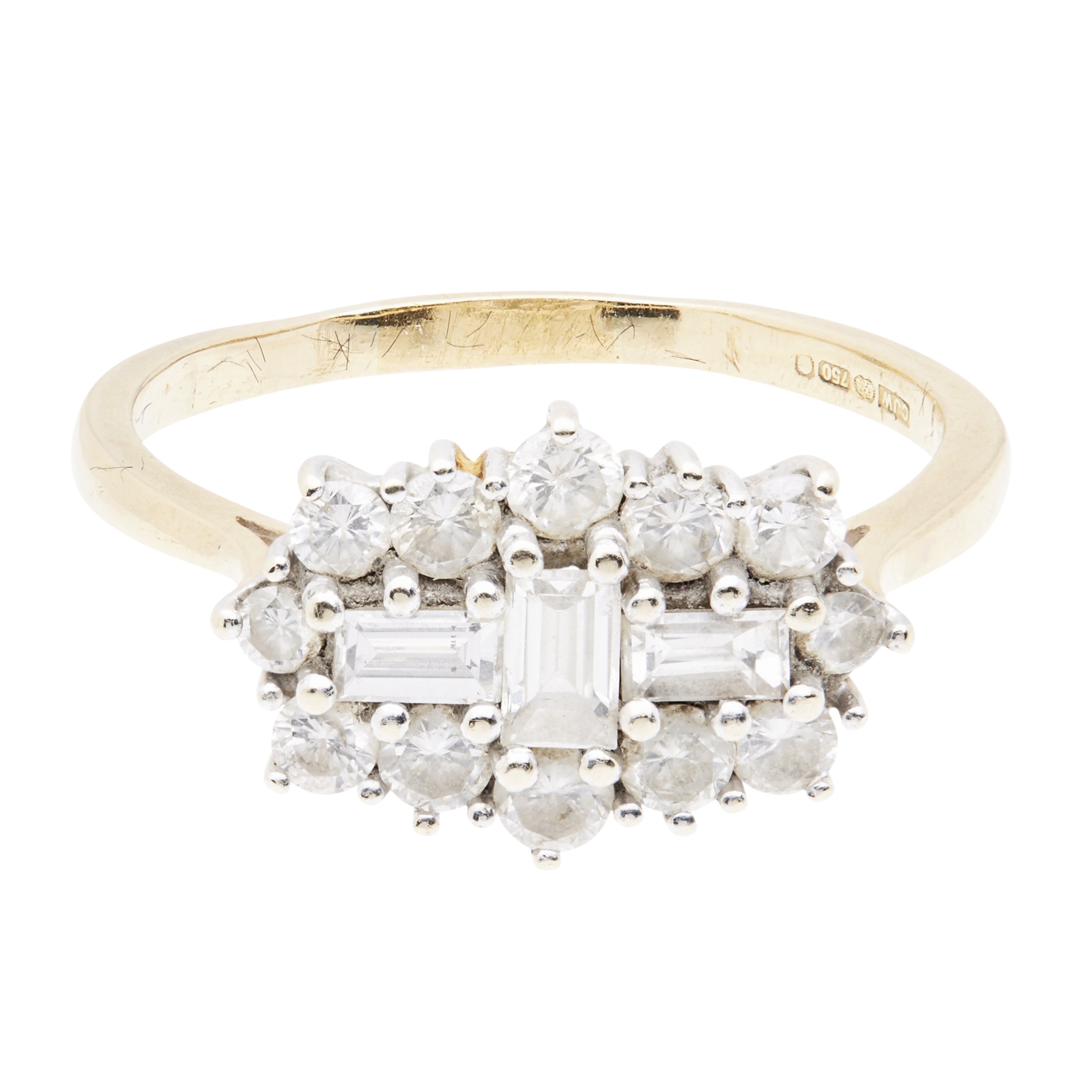A modern diamond cluster ring