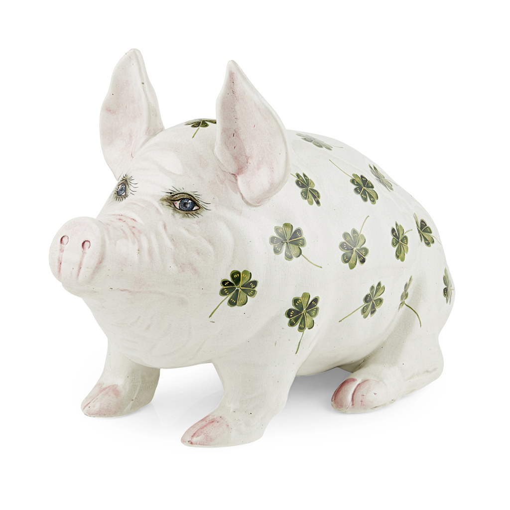 A LARGE WEMYSS WARE PIG