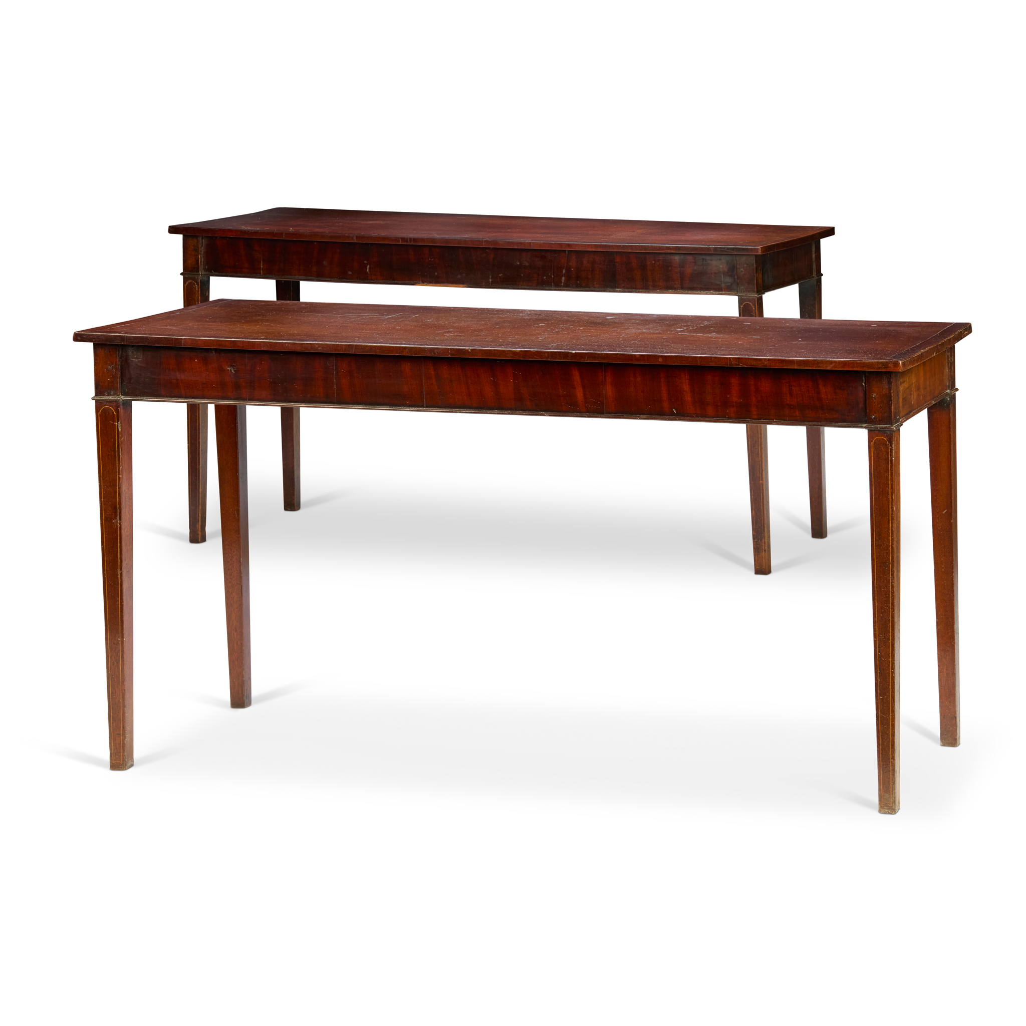PAIR OF GEORGE III MAHOGANY SIDE TABLES