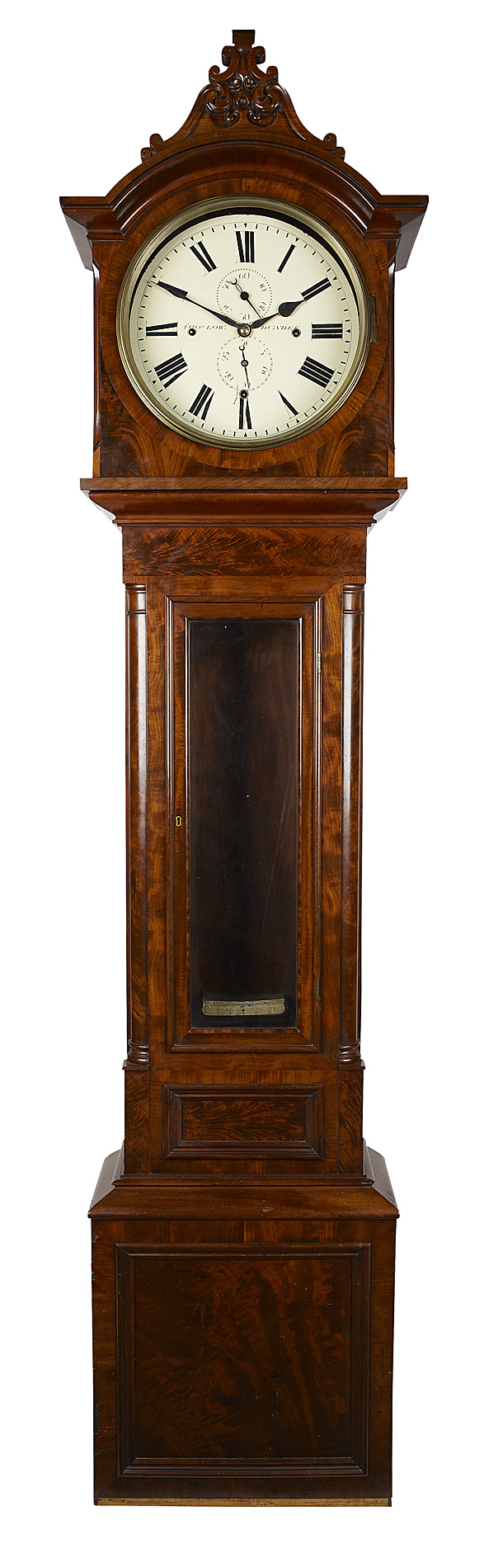MAHOGANY CHIMING LONGCASE CLOCK