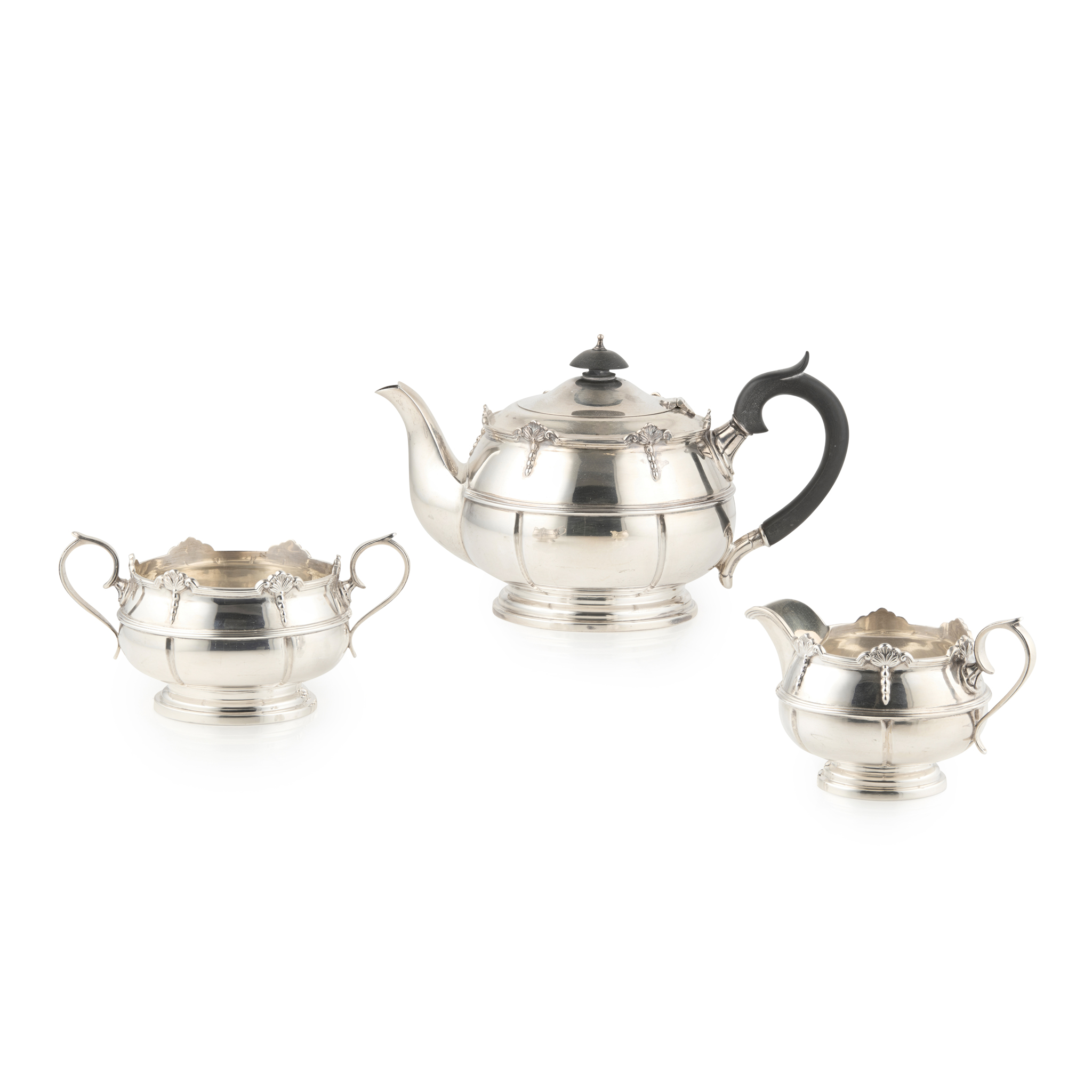 A 1930s THREE PIECE TEA SERVICE