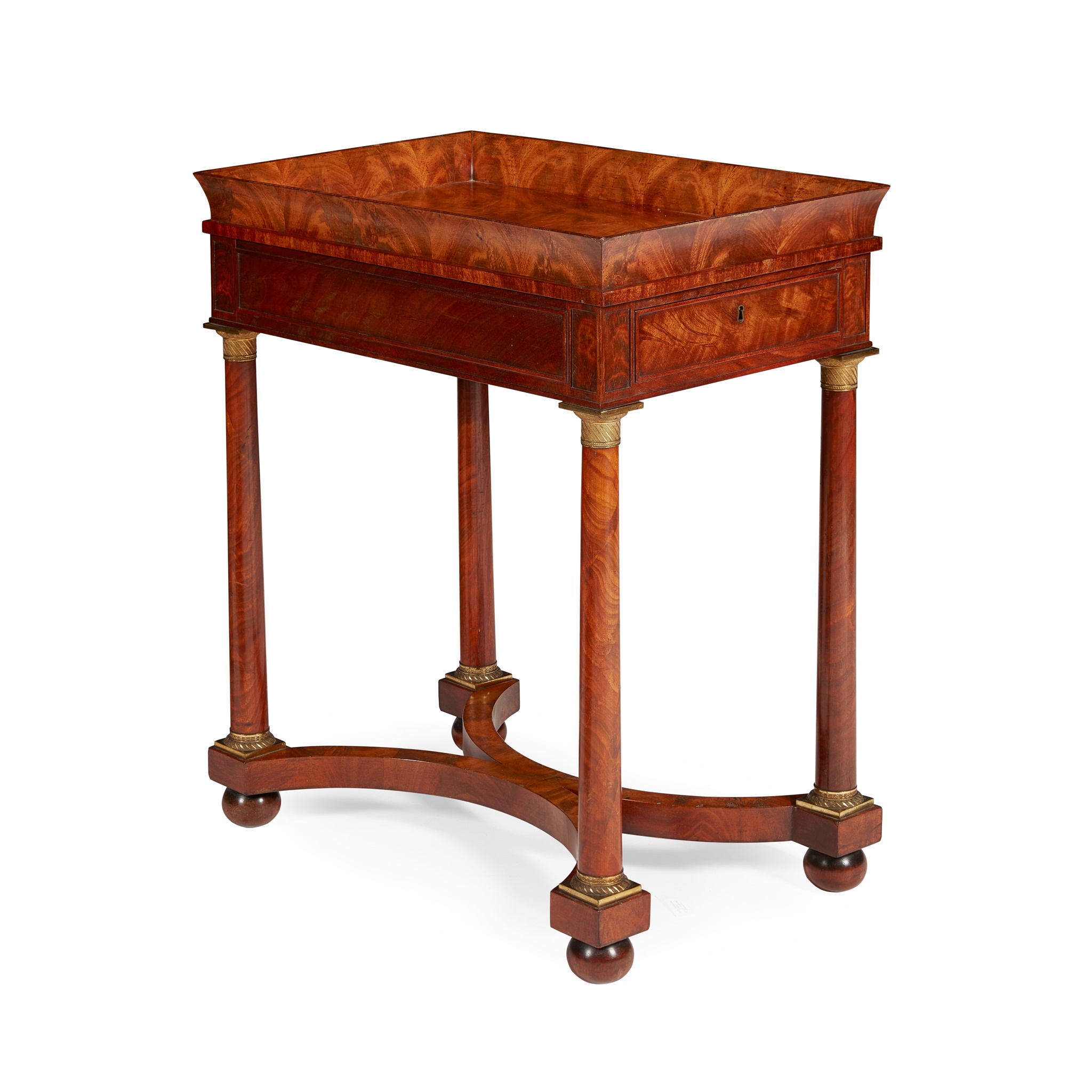 REGENCY MAHOGANY 'VIDE POCHE' SIDE TABLE