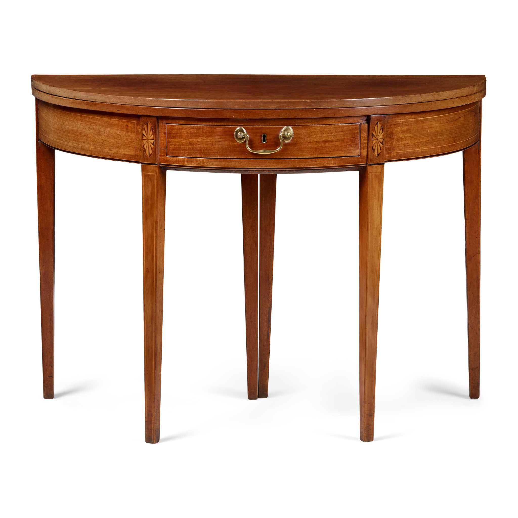 LATE GEORGE III MAHOGANY TEA TABLE