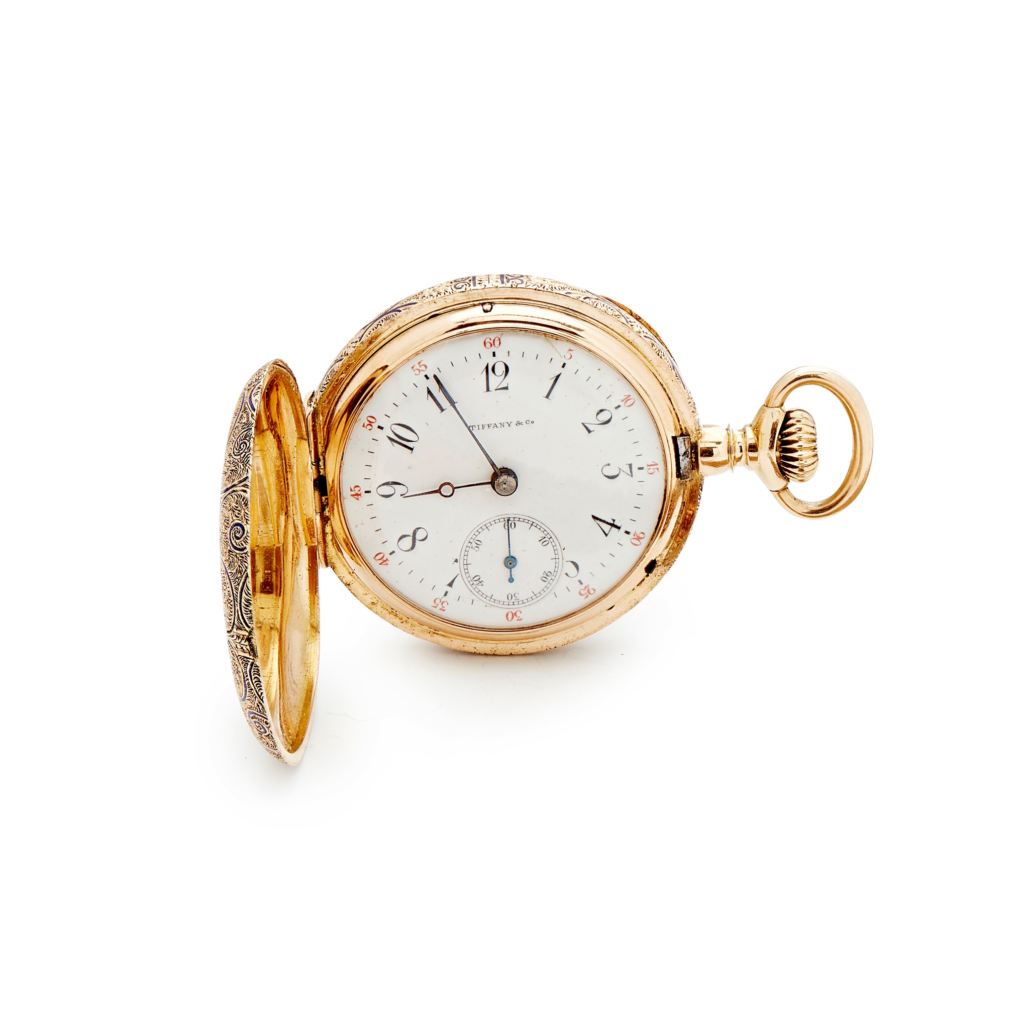 Tiffany: A gold pocket watch