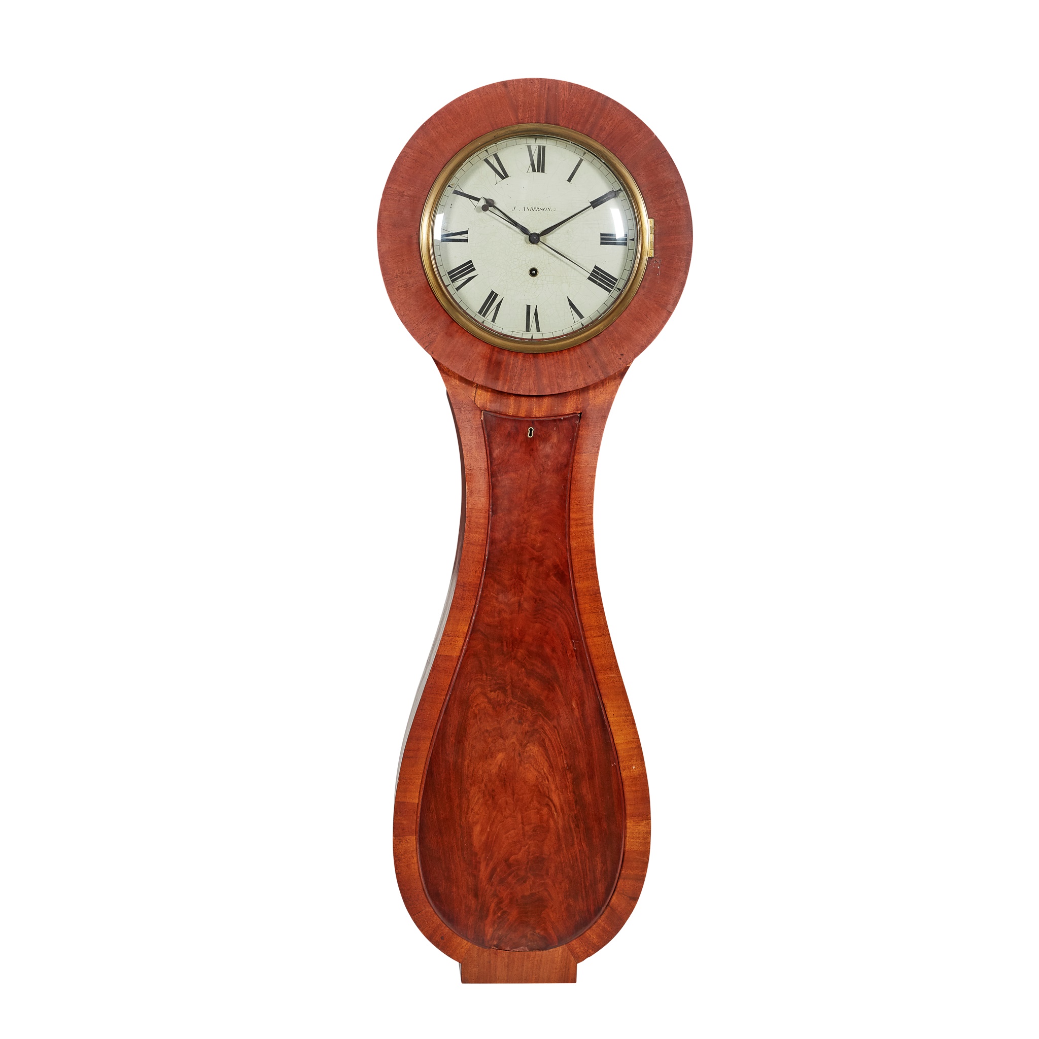 LATE GEORGE III MAHOGANY WALL CLOCK, BY JOHN ANDERSON