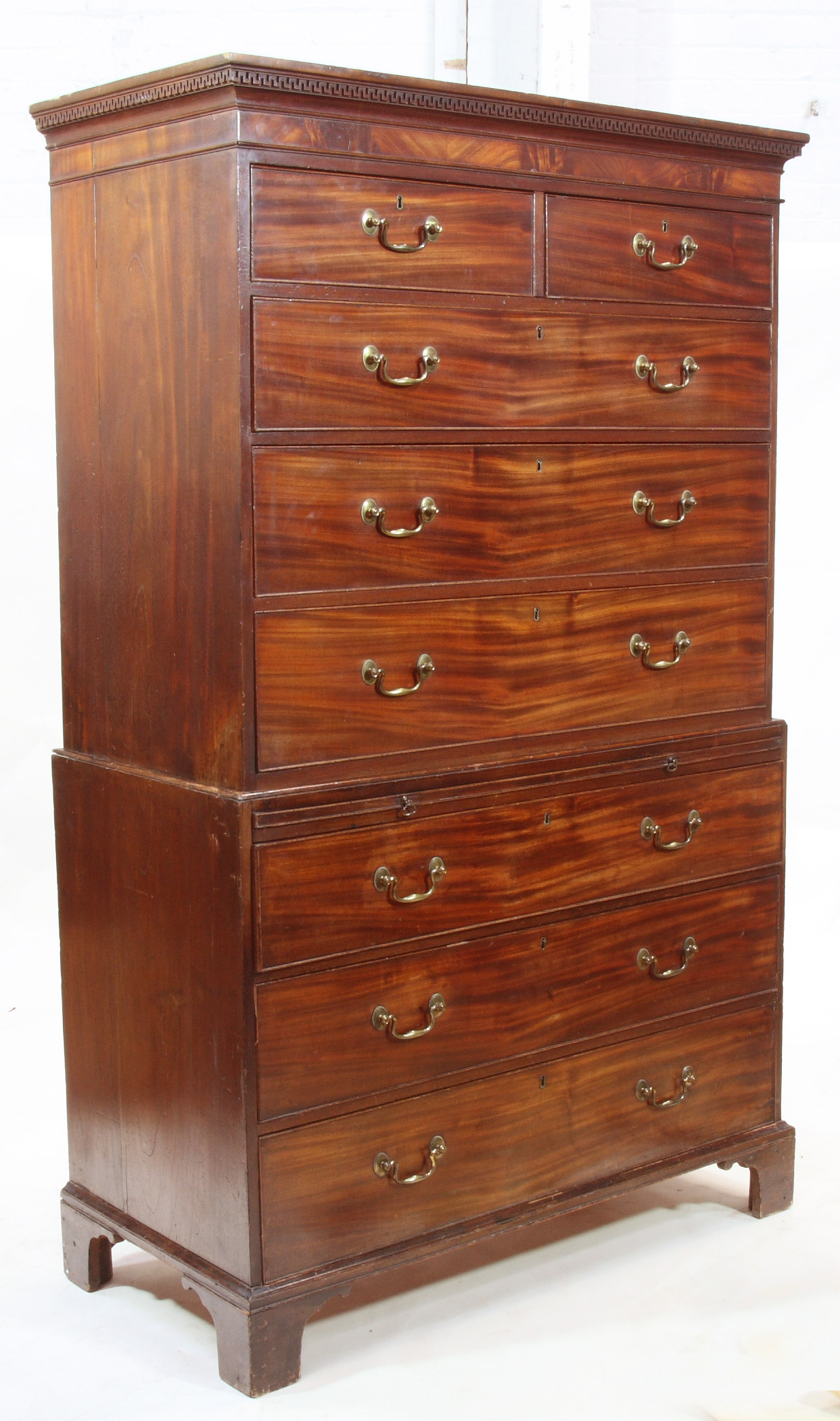 A George III mahogany chest on chest