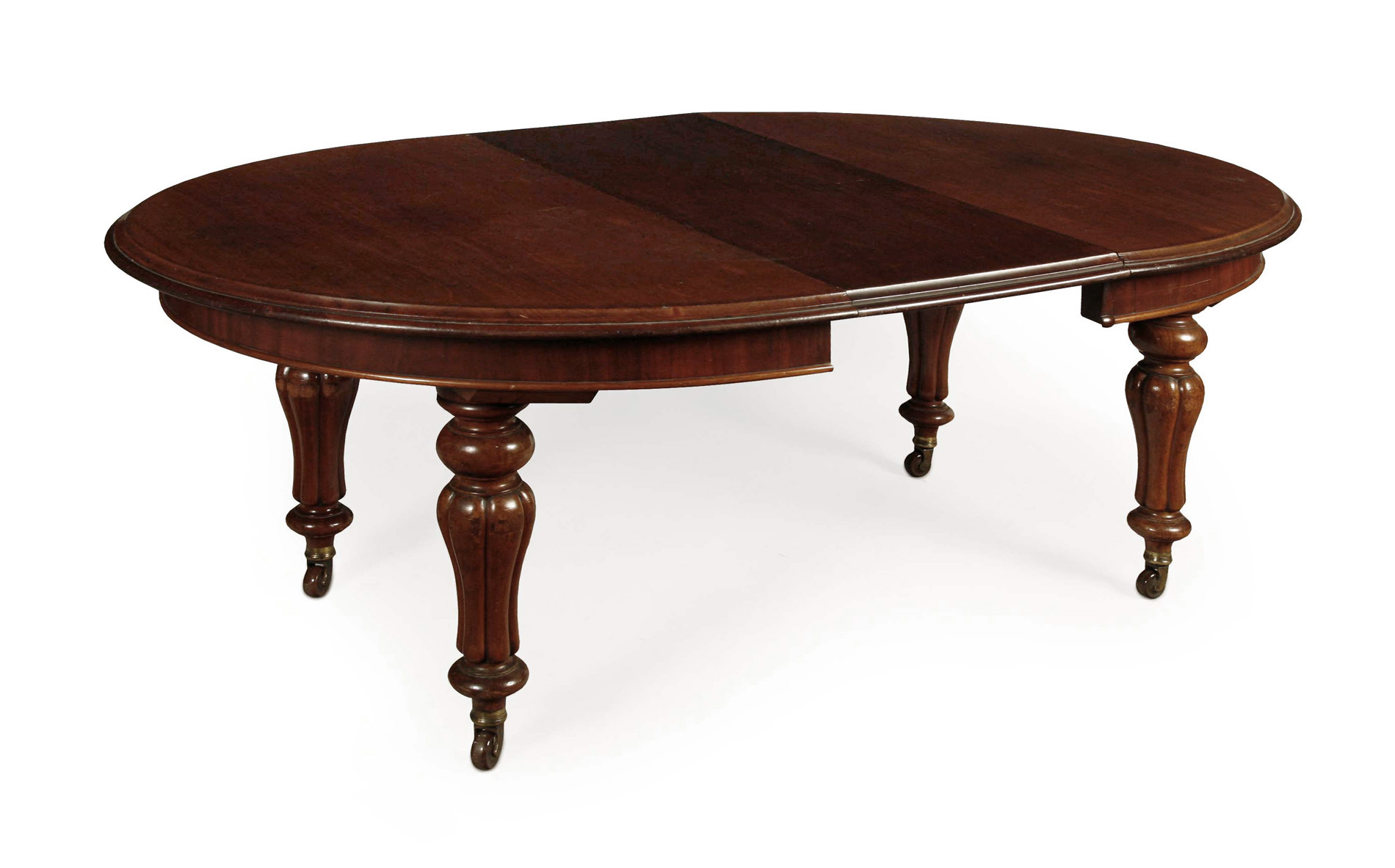 VICTORIAN MAHOGANY EXTENDED DINING TABLE