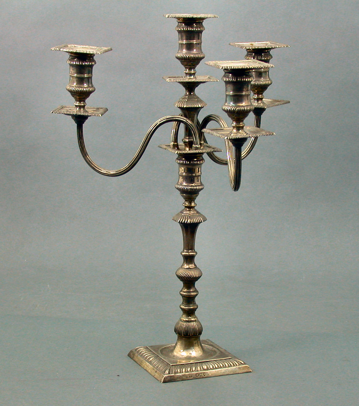 A late Victorian four-light candelabrum,