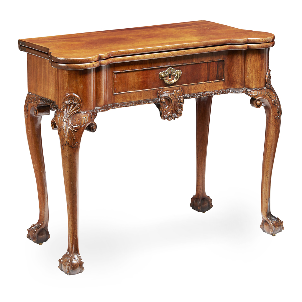 GEORGE I STYLE MAHOGANY CARD TABLE