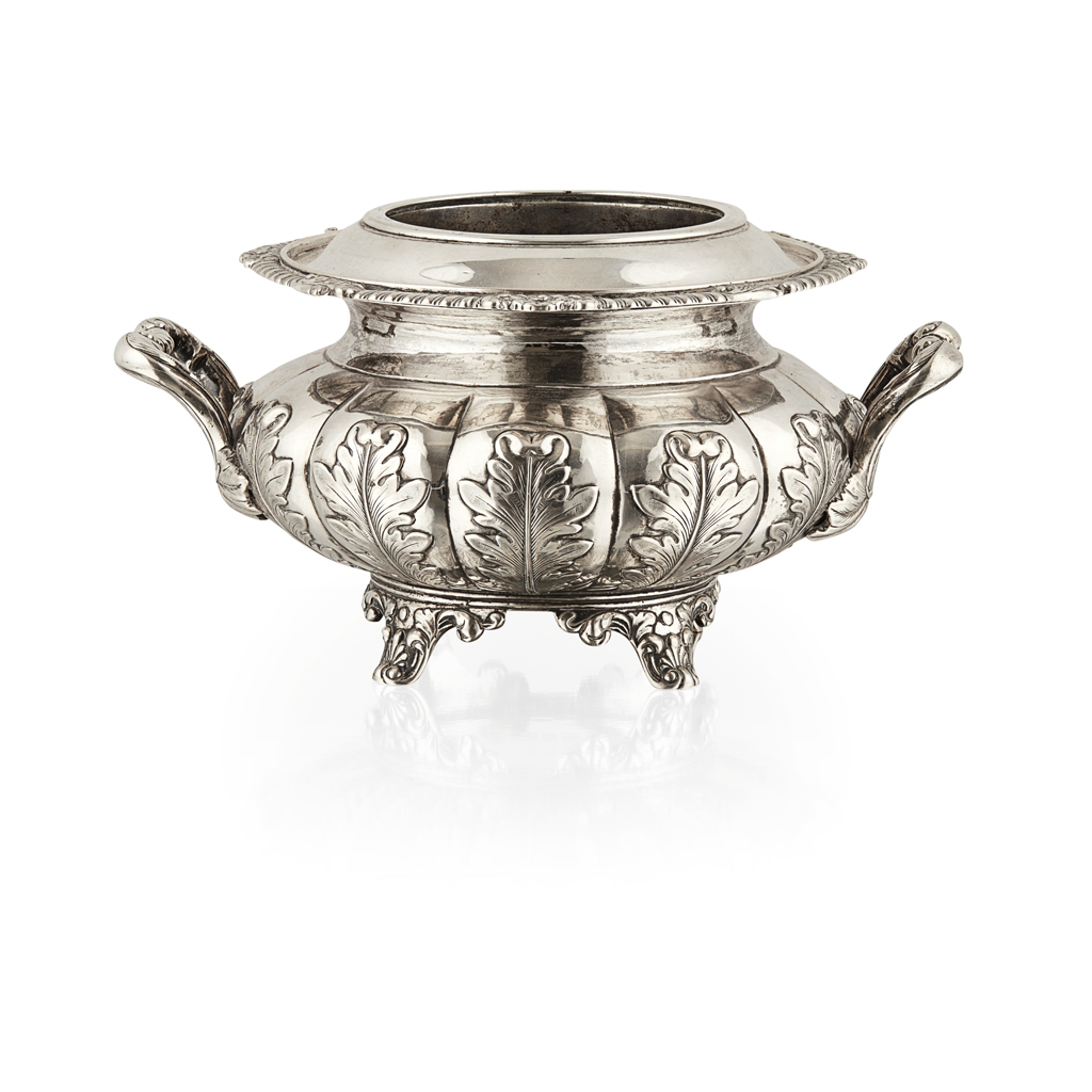 An early 19th century Colonial silver wine cooler