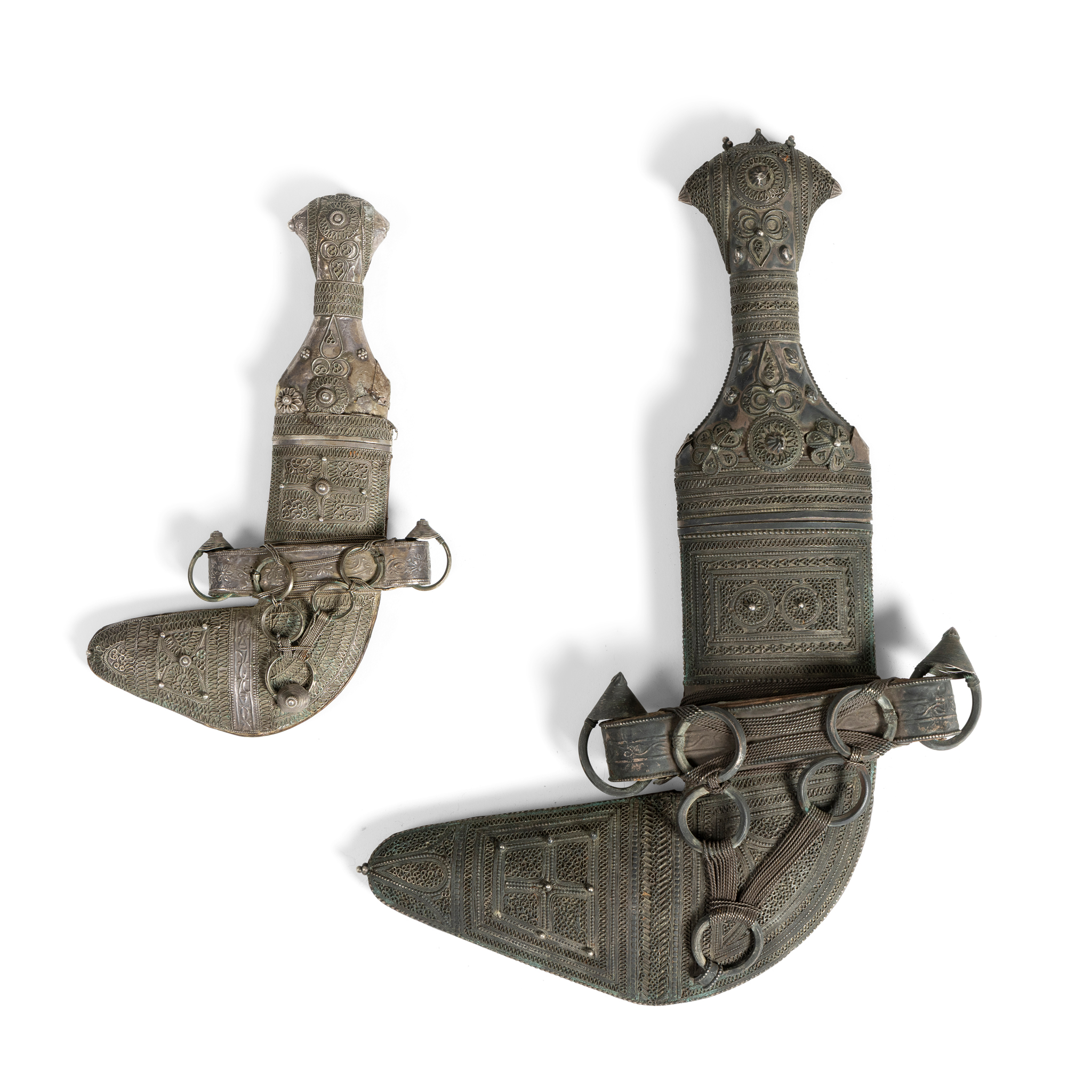 TWO ARAB JAMBIYAS