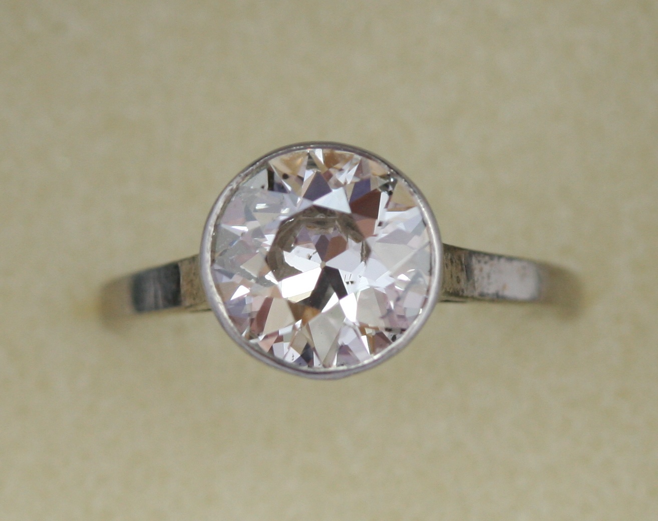 A solitaire diamond ring