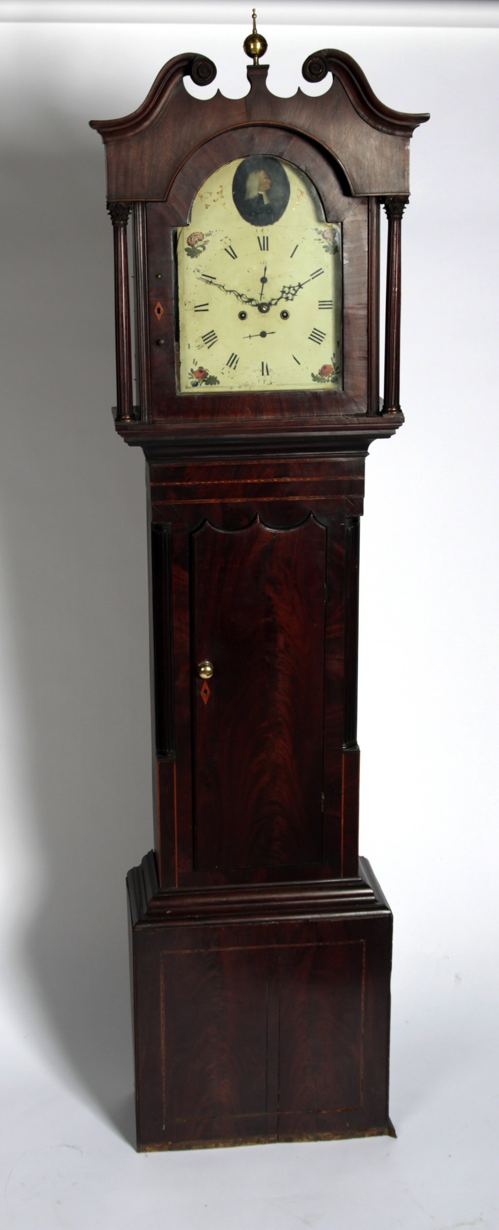 A late18th century mahogany longcase clock By Robertson, Leeds