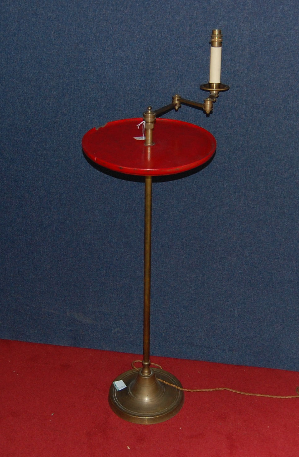 PAIR OF BRASS AND LACQUERED STANDARD LAMPS