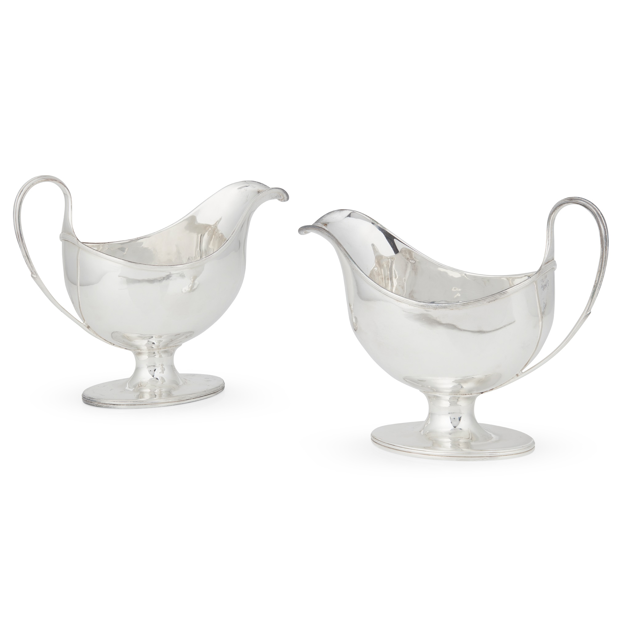 A pair of George III sauce boats