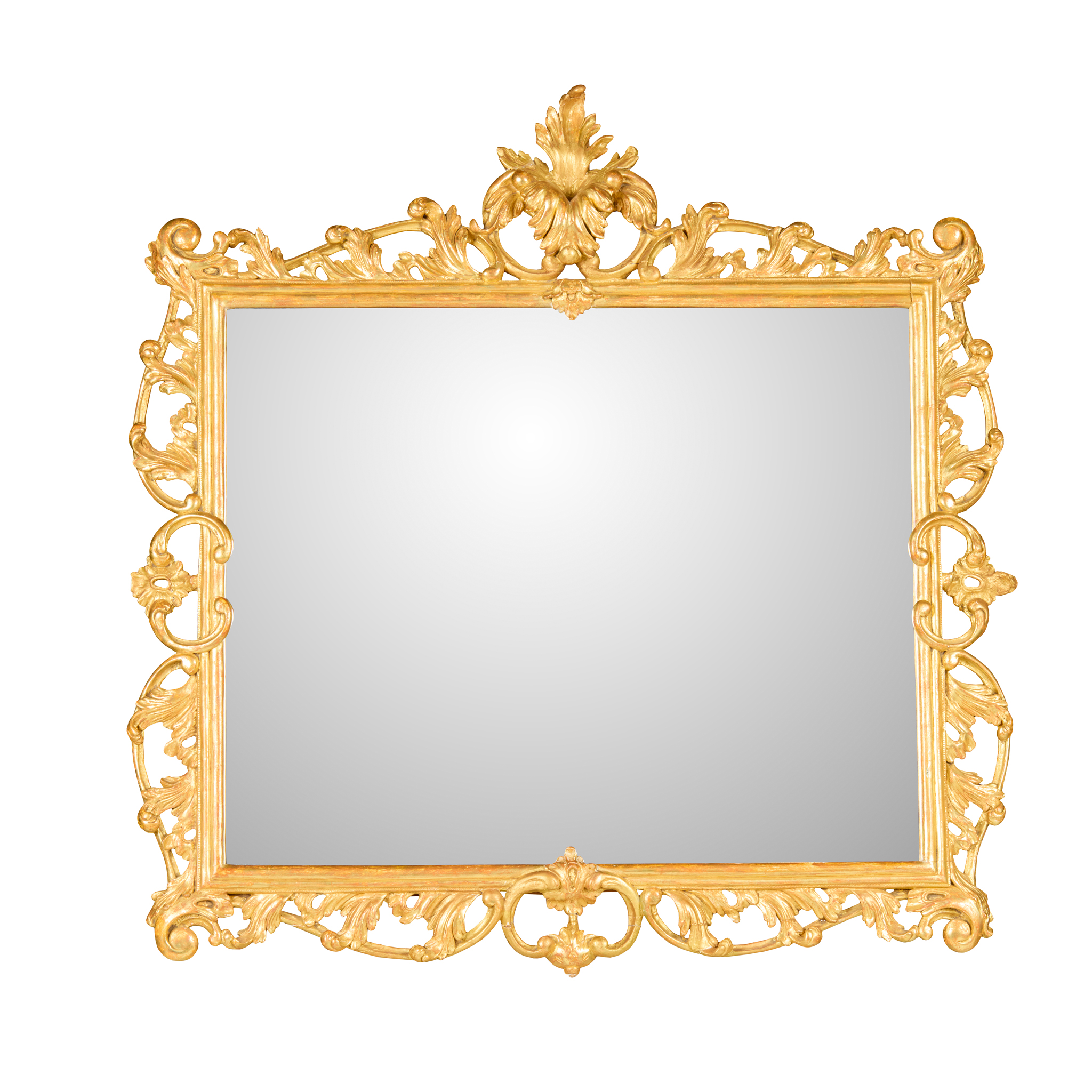 GEORGE III CARVED GILTWOOD MIRROR