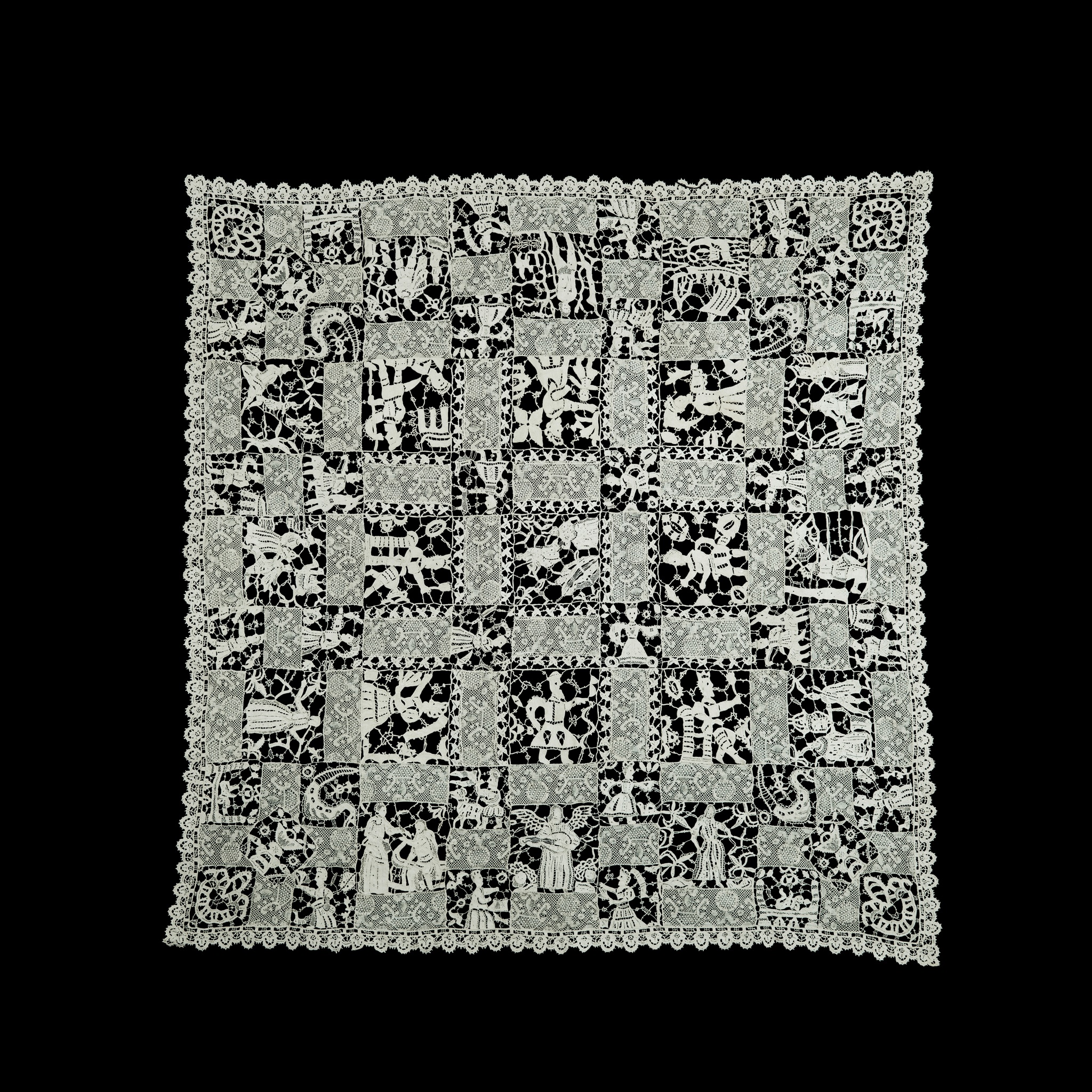 EUROPEAN NEEDLE LACE COVER