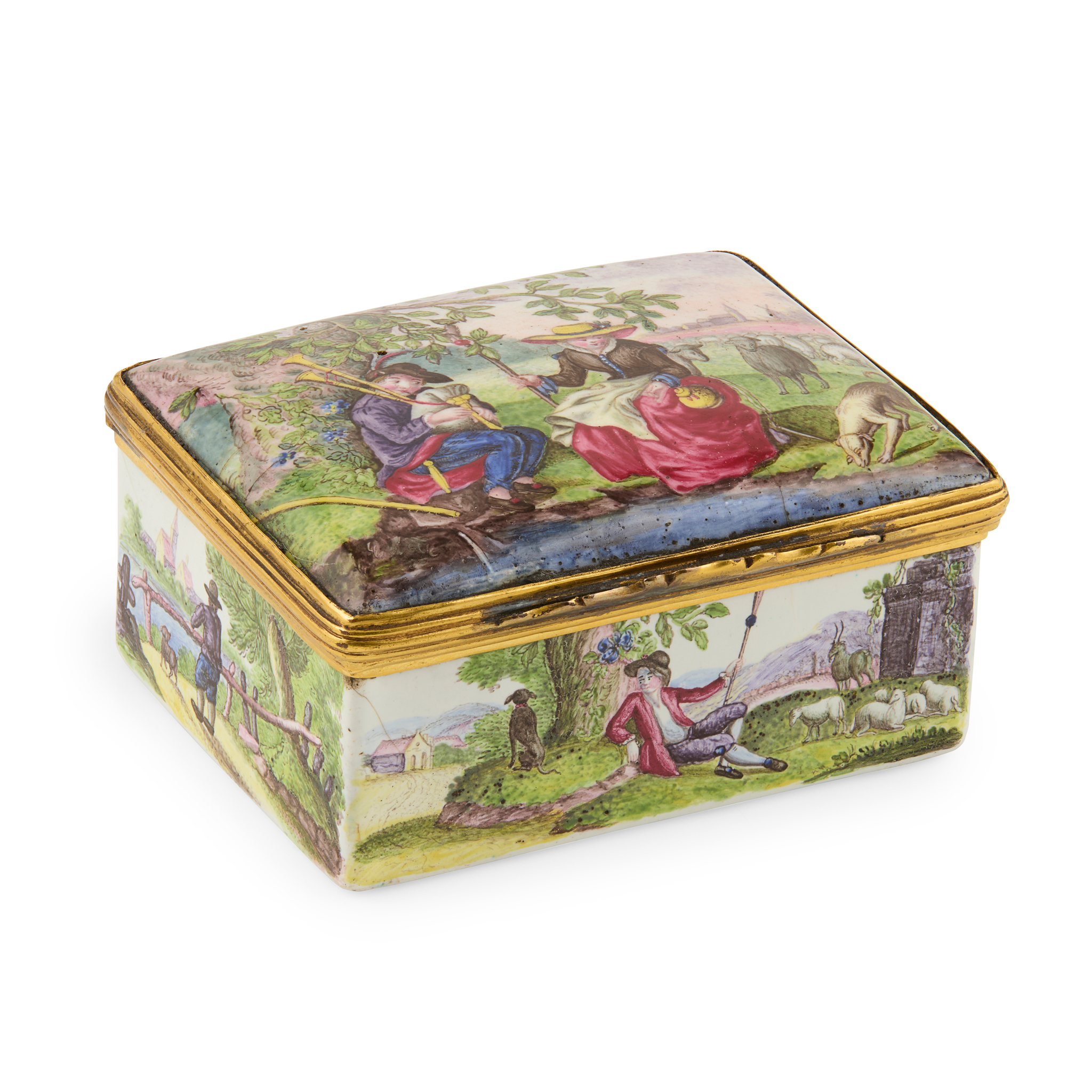 BATTERSEA ENAMEL SNUFF BOX