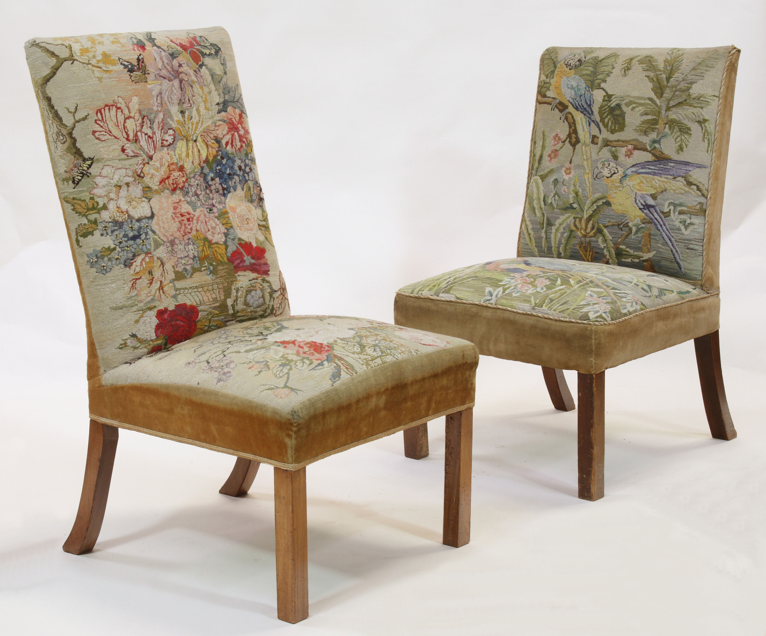A pair of Gainsborough style side chairs
