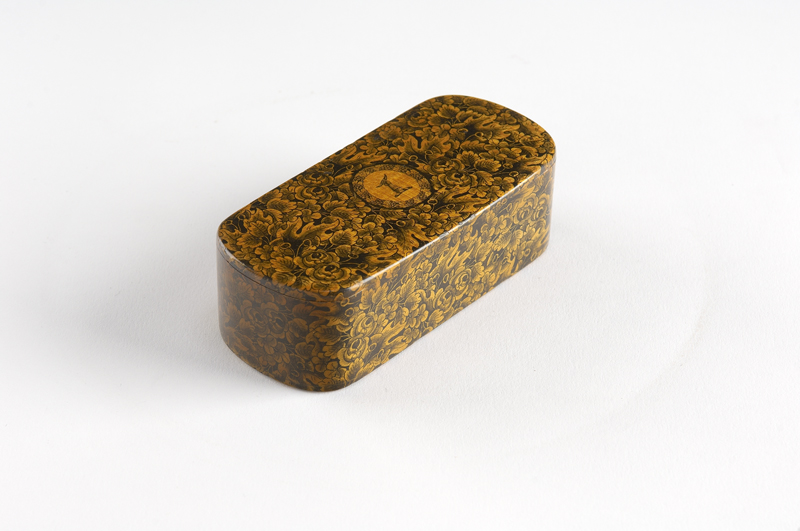 A Mauchline ware snuffbox