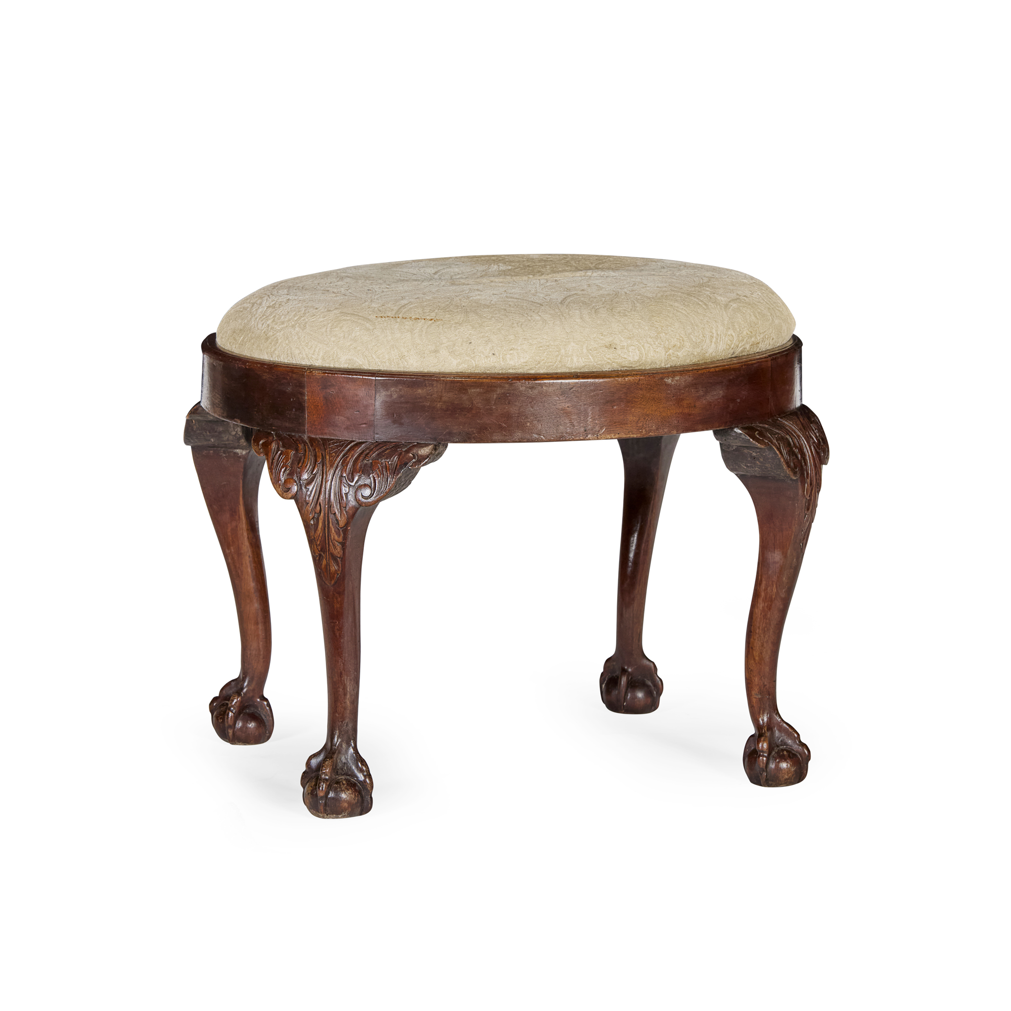 GEORGE III MAHOGANY OVAL FOOTSTOOL
