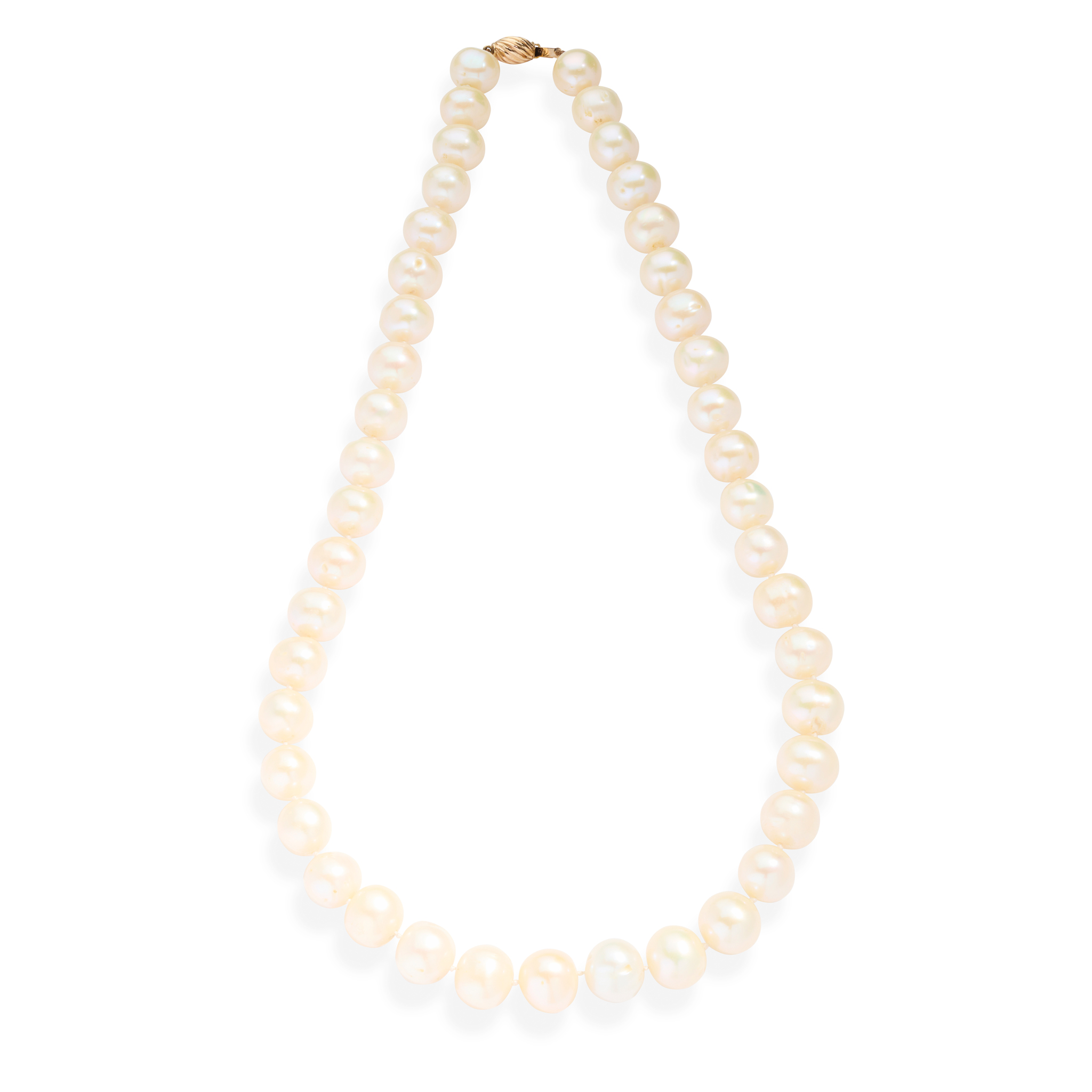 A cultured pearl necklace