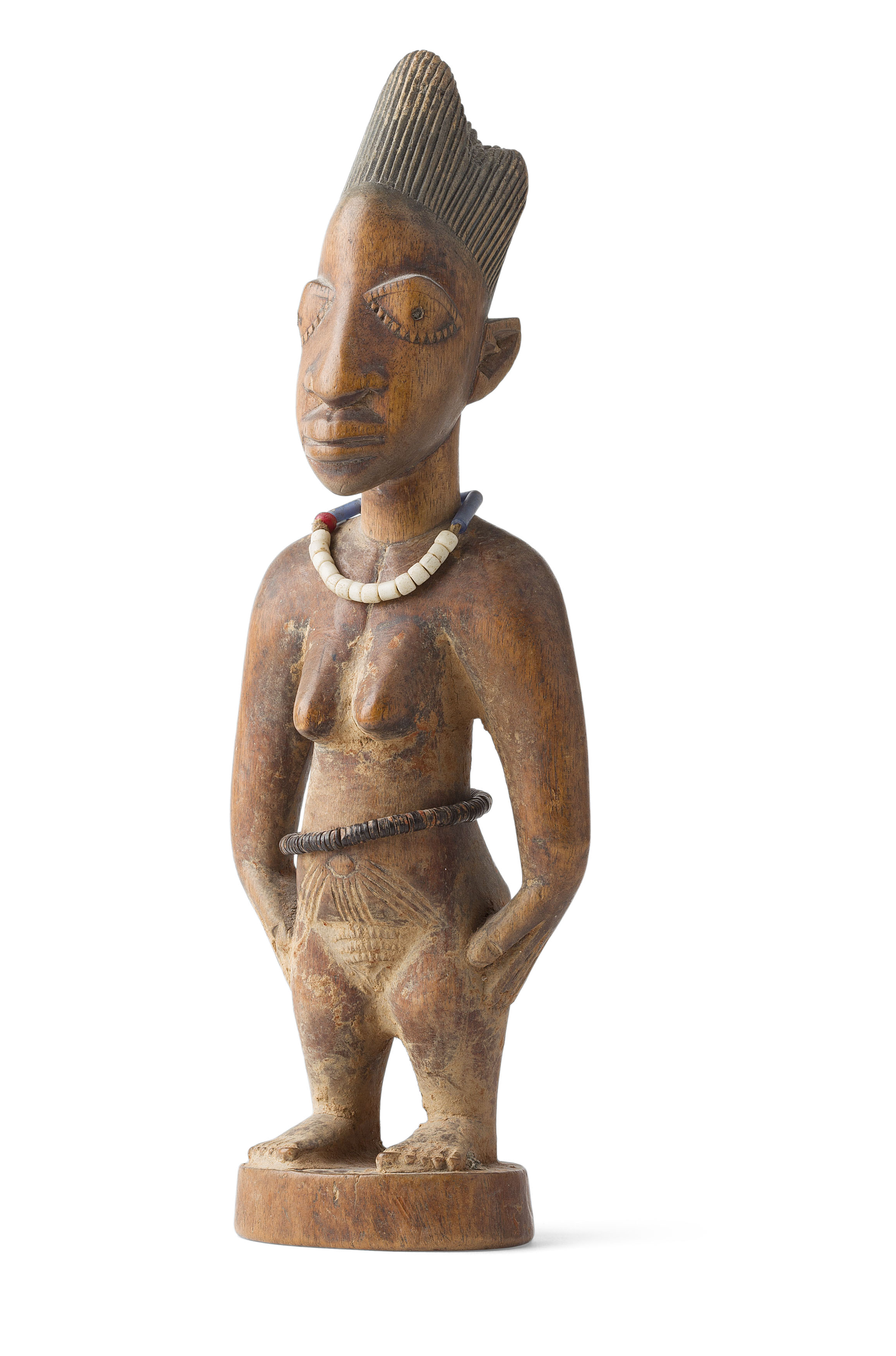 YORUBA CARVED WOOD IBEJI FEMALE FIGURE