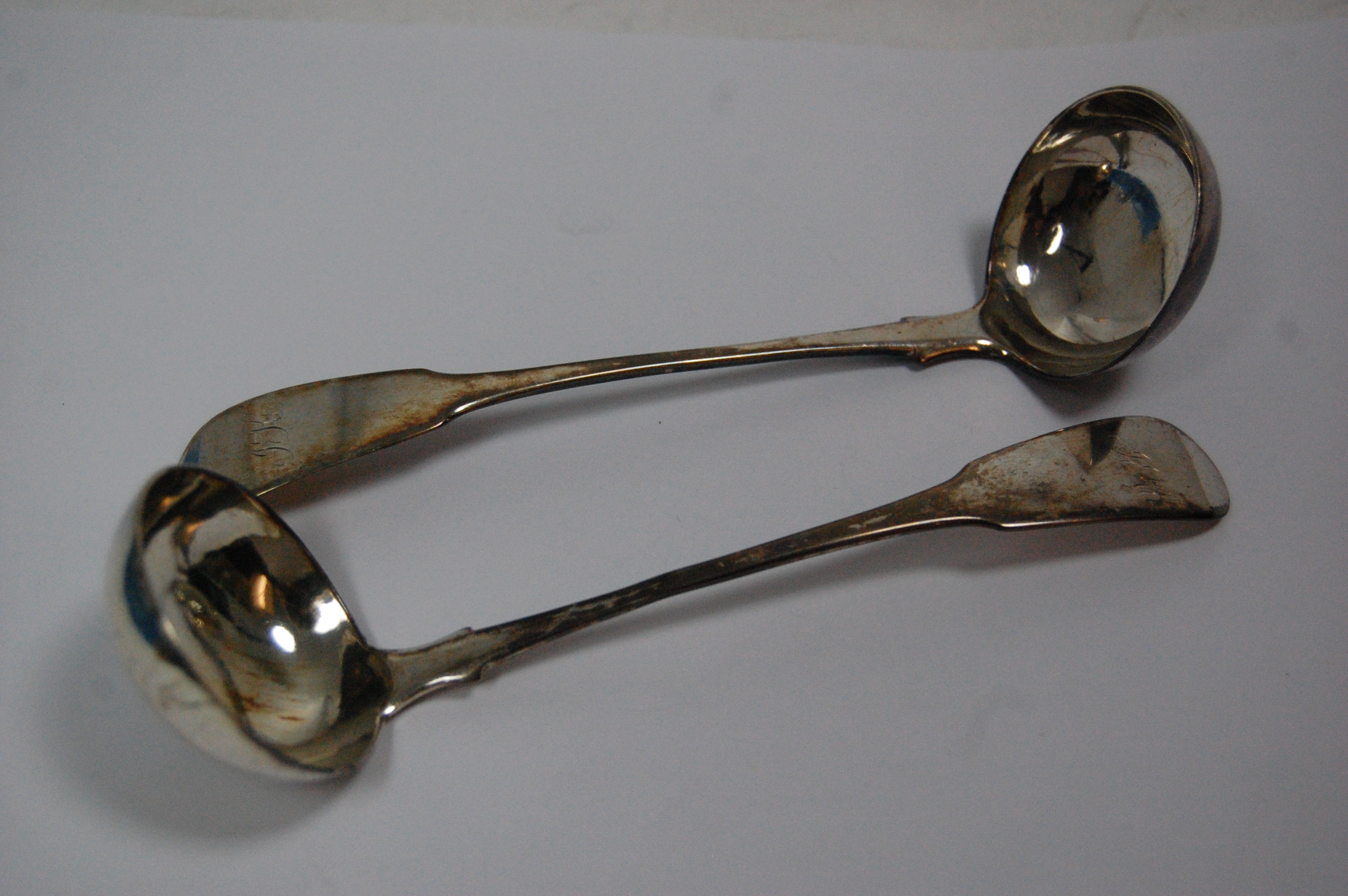 Greenock - a pair of Scottish provincial toddy ladles