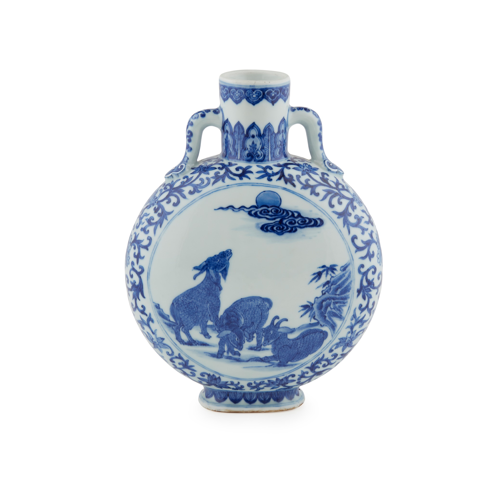 BLUE AND WHITE MOON FLASK