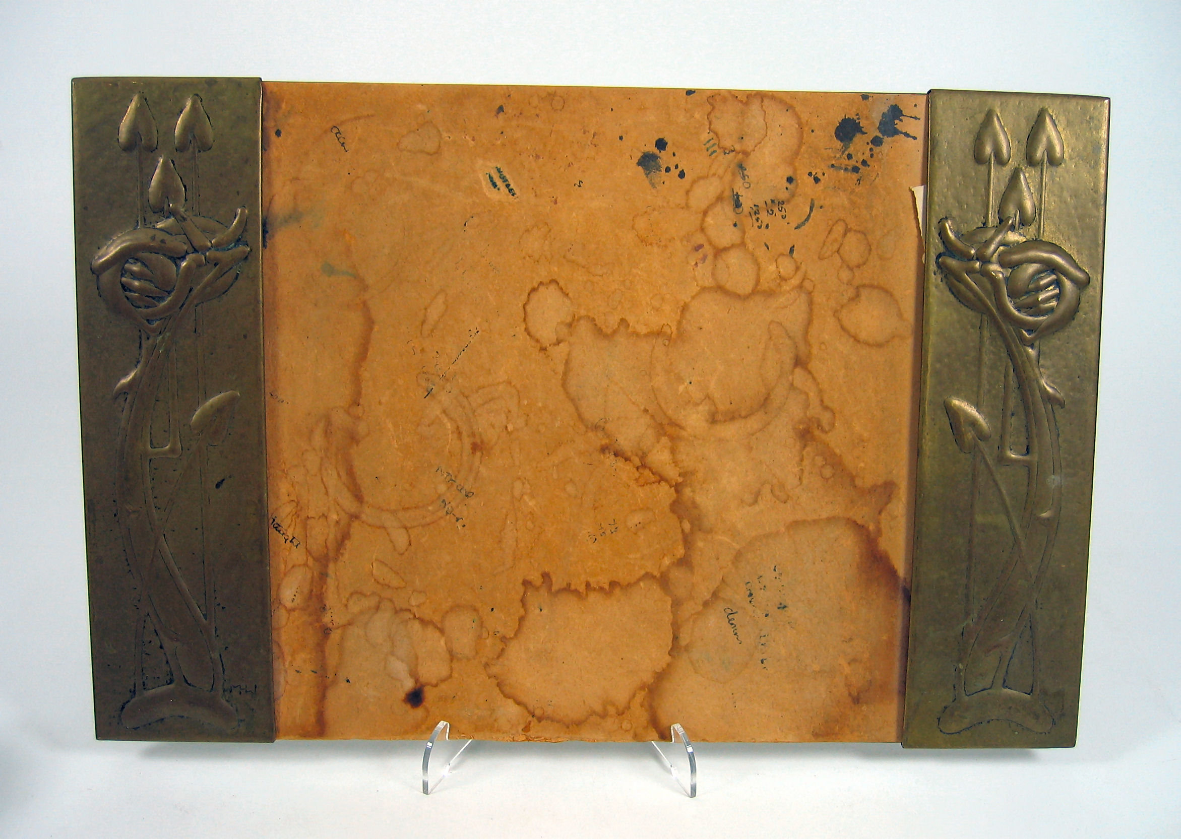 Marion Henderson Wison (1869-1956) A brass-framed blotter,