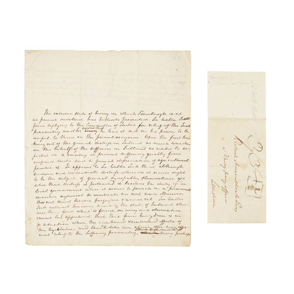 SCOTT, SIR WALTER, & IRISH FAMINE