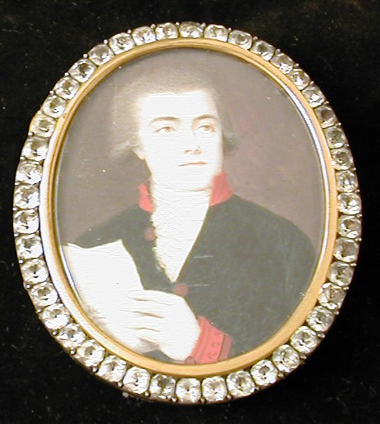 English School (circa 1790) Oval miniature, watercolour on ivory