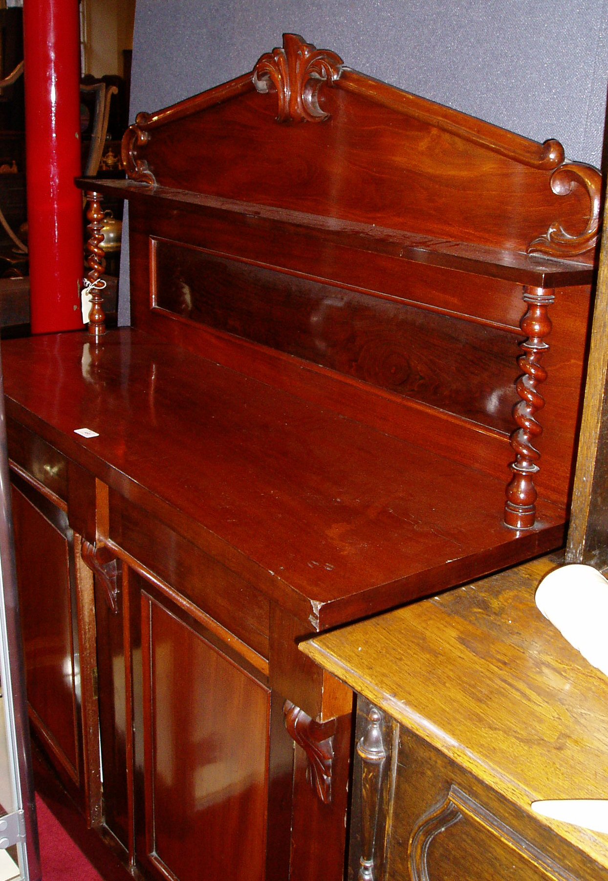 A Victorian mahogany chiffonier,