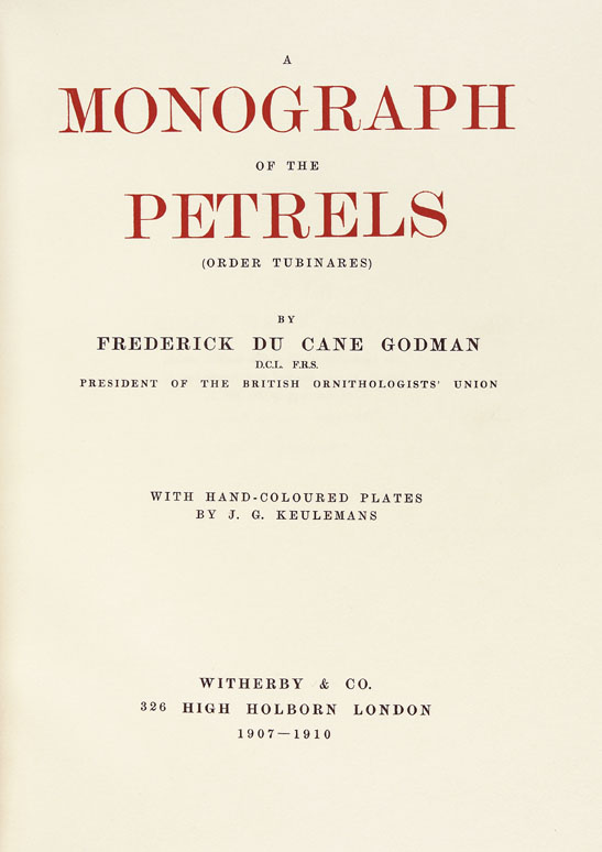 <B>GODMAN Frederick Du Cane