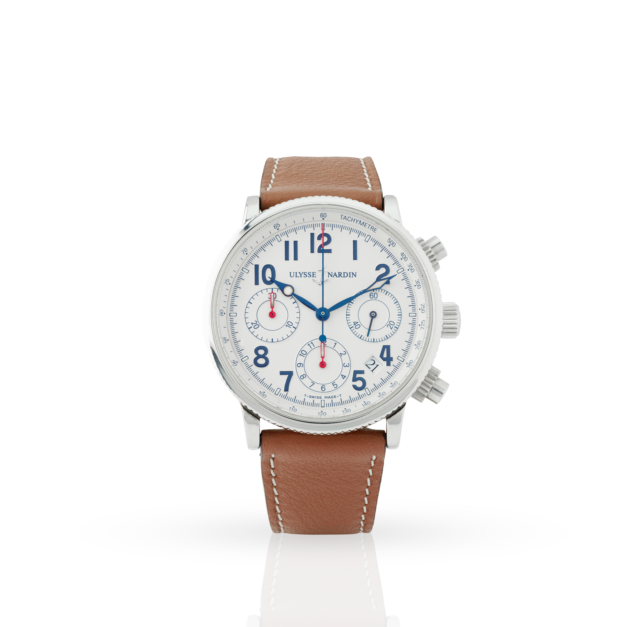 Ulysse Nardin. A fine stainless steel automatic chronograph wristwatch