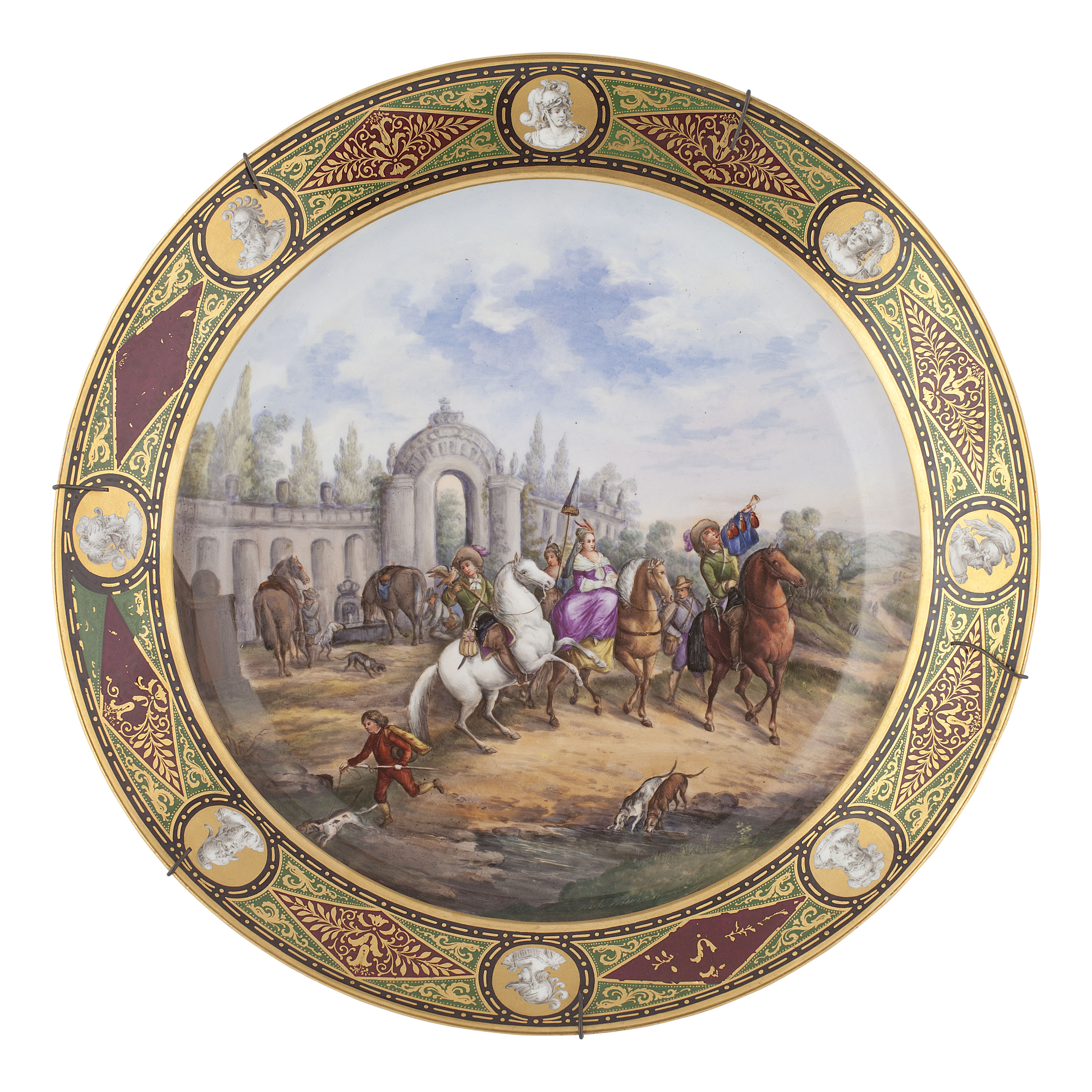 LARGE MEISSEN CHARGER