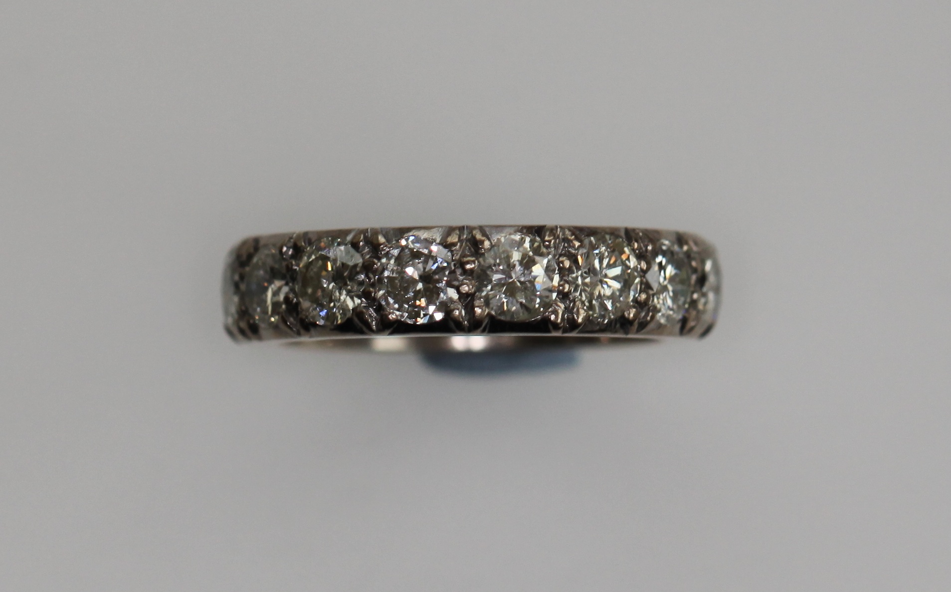 A diamond eternity ring
