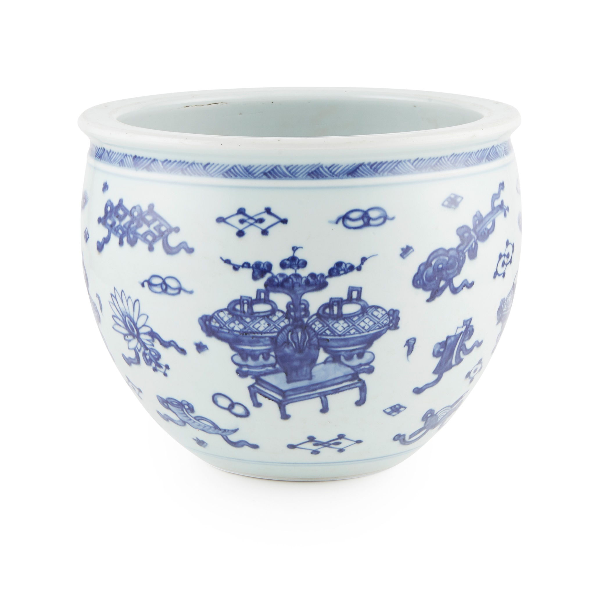 BLUE AND WHITE 'BOGU' BASIN