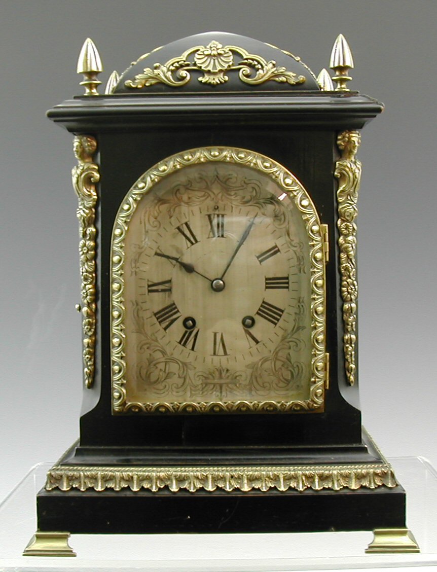 A 19th century ebonised bracket clock,