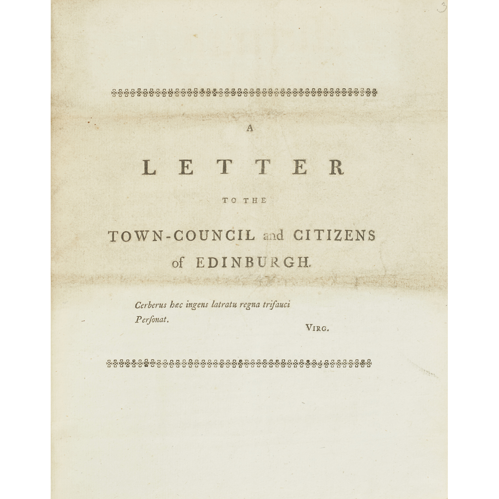 A COLLECTION OF PAPERS REGARDING THE EDINBURGH ELECTION, 1780