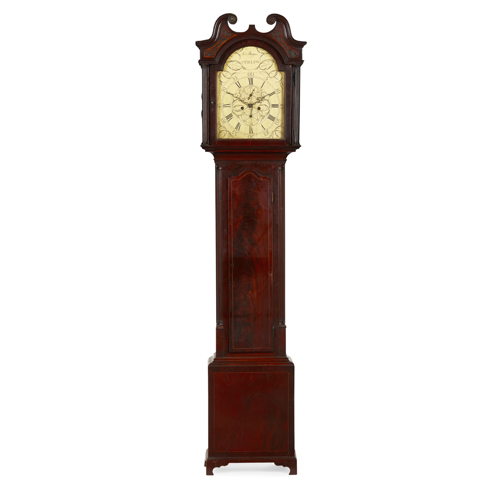 SCOTTISH GEORGE III MAHOGANY LONGCASE CLOCK, JOHN BAYNE, STIRLING