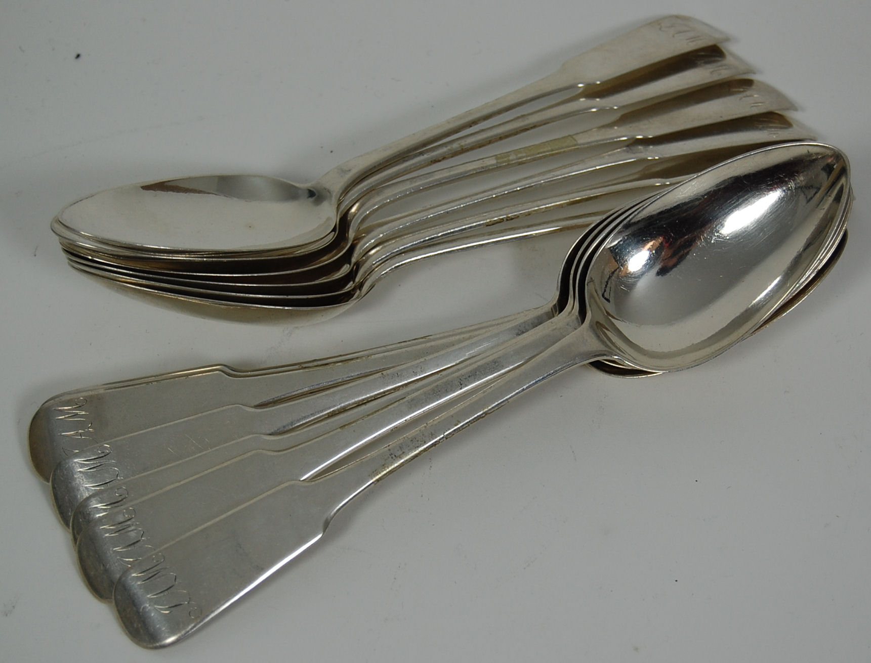 A set of twelve George III table spoons
