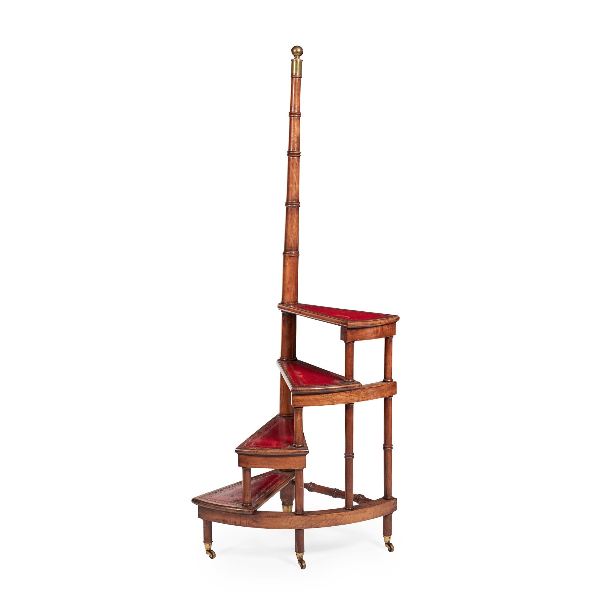 GEORGIAN STYLE MAHOGANY LIBRARY STEPS