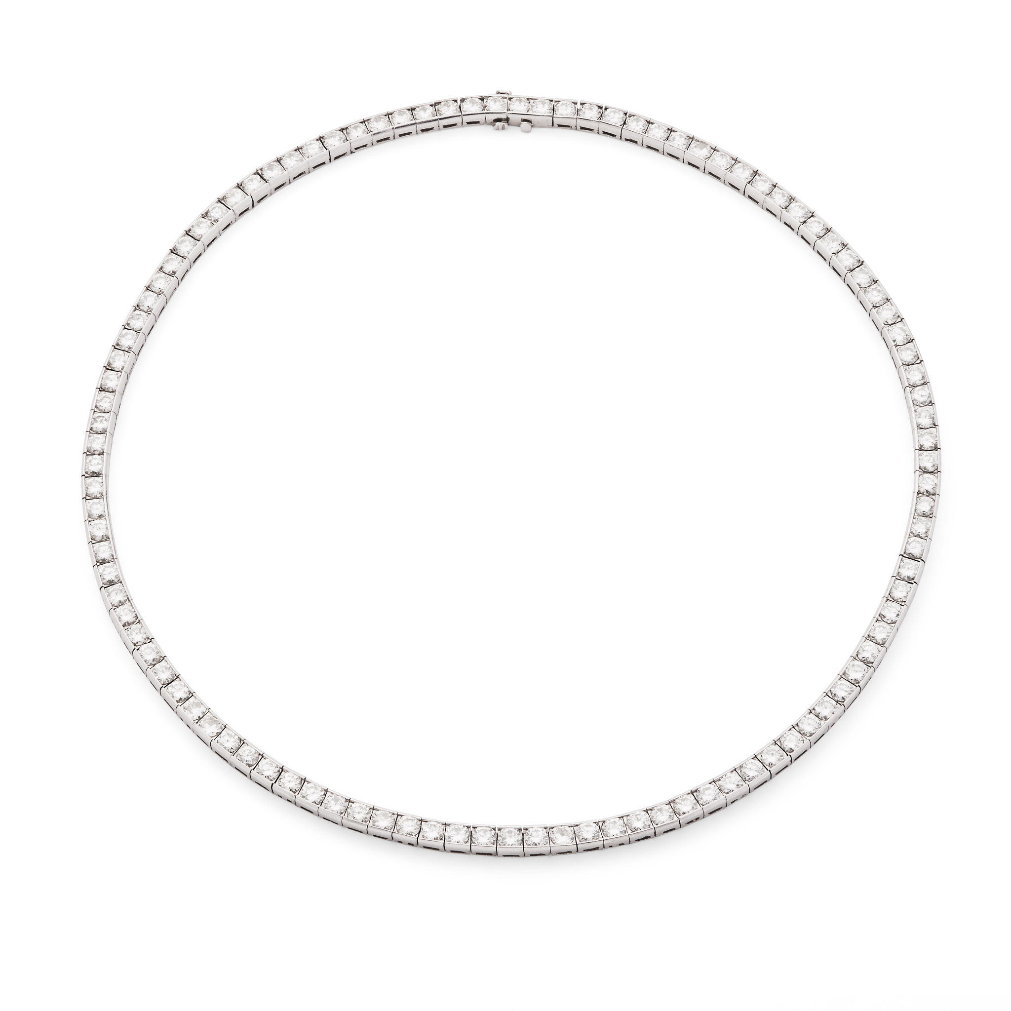 A diamond line necklace