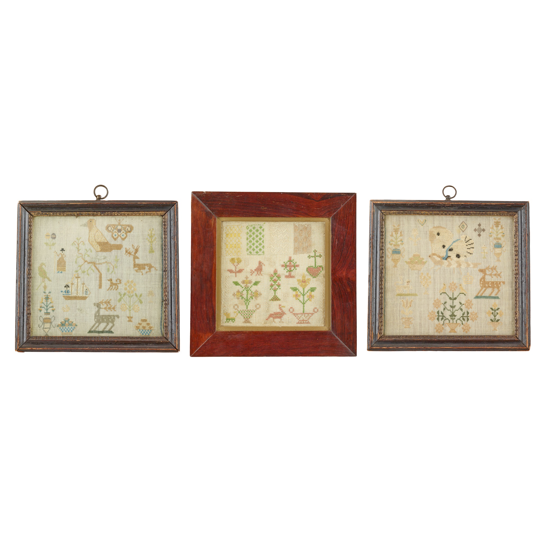 THREE SMALL GEORGIAN SPOT SAMPLERS