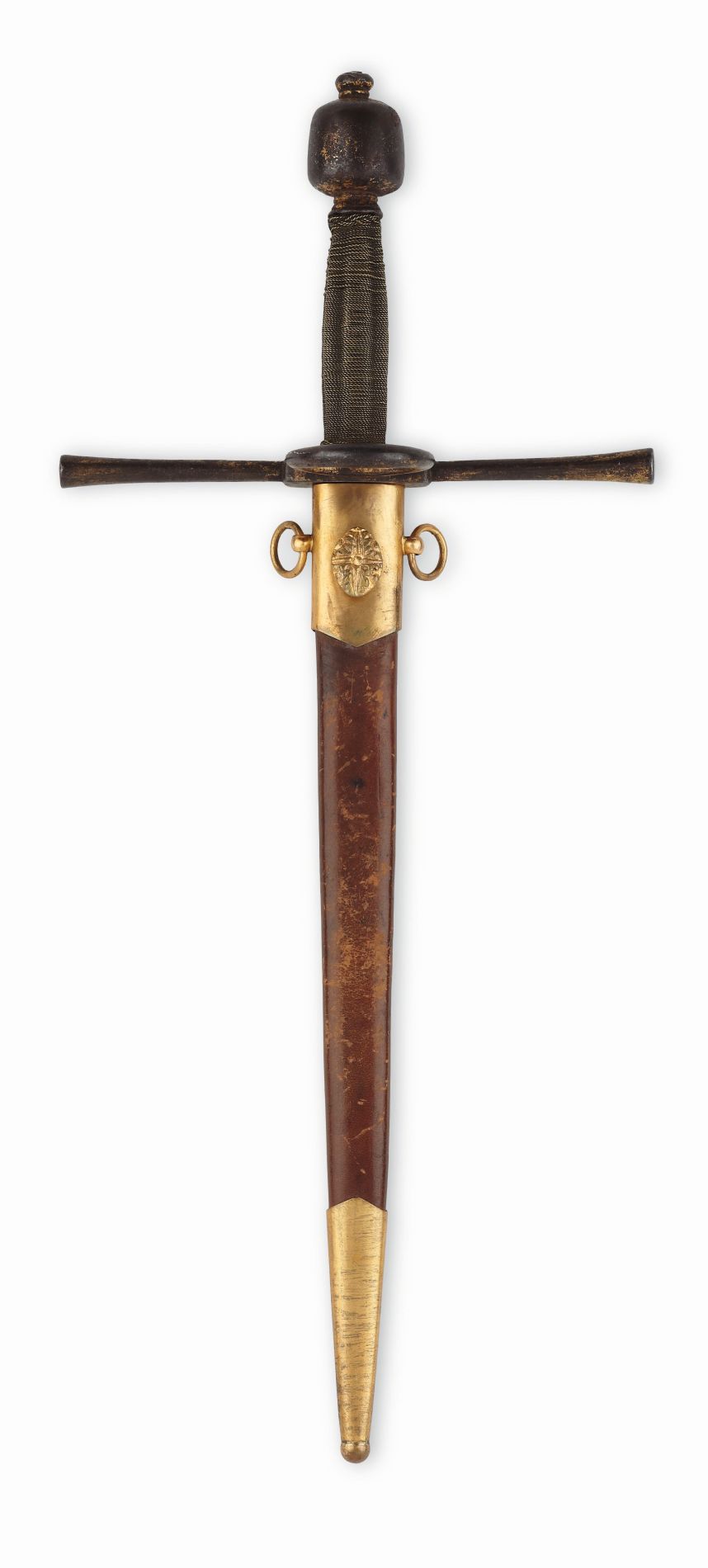 CROSS HILT DAGGER AND SCABBARD