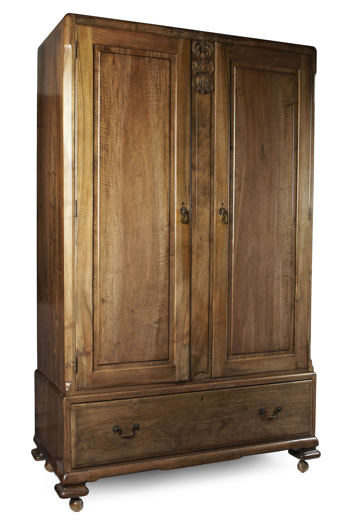 WHYTOCK & REID MAHOGANY DOUBLE WARDROBE