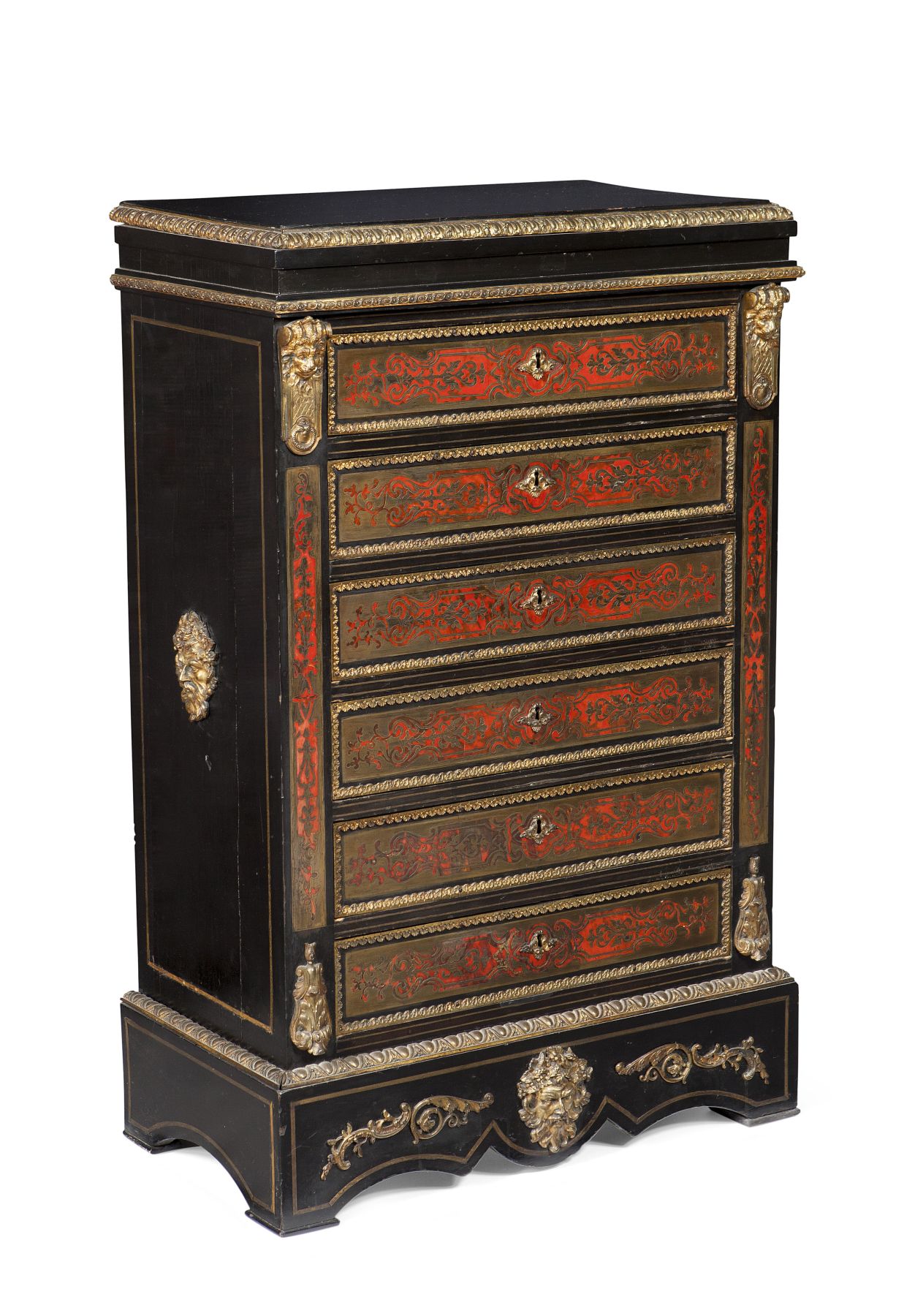 NAPOLEON III BOULLE MARQUETRY UPRIGHT COMMODE