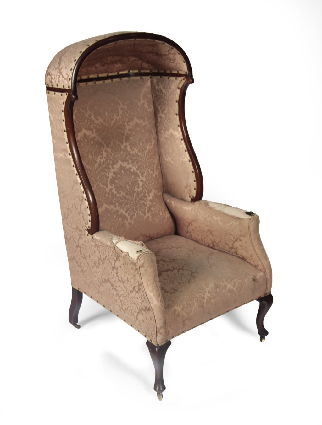 EDWARDIAN MAHOGANY PORTER'S CHAIR